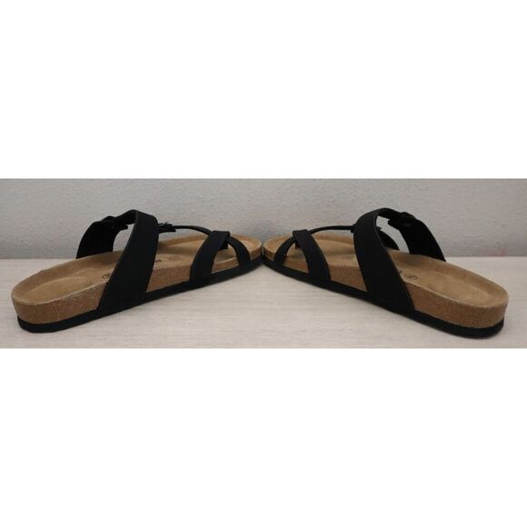 Cushionaire 779601 Women's Sz 9.5M Black Luna Cork Footbed Sandals - Picture 12 of 15